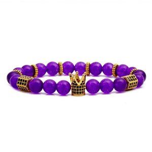 amethyst beaded bracelet for women